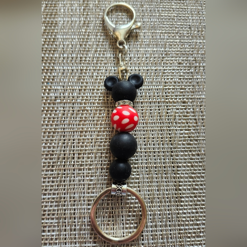Hand Crafted Black and Red Key Holder